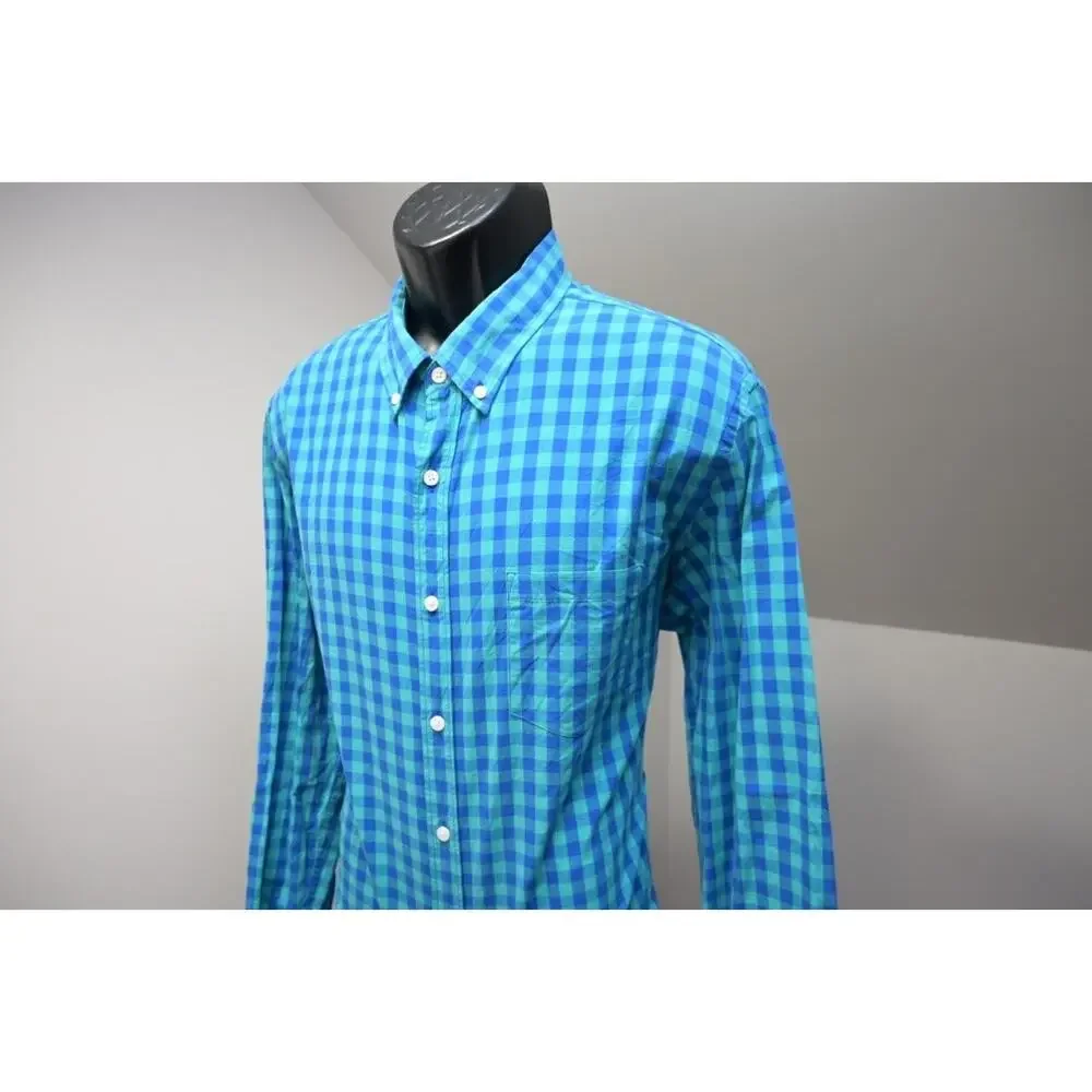 J Crew‎ Slim Fit Casual Button Up Dress Shirt Plaid Long Sleeve Mens Size XL